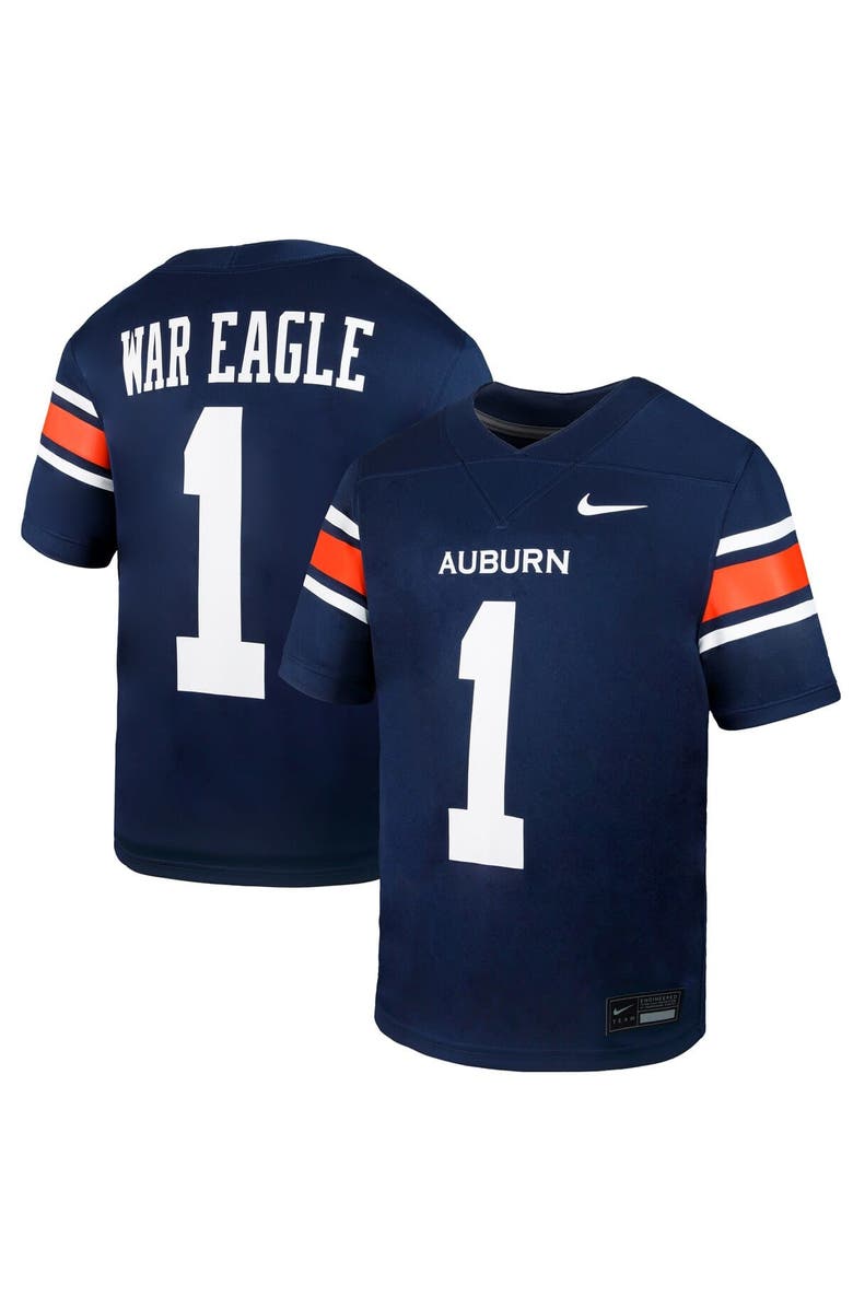 Nike Youth Nike #1 Navy Auburn Tigers Untouchable Replica Game Jersey, Main, color, Navy