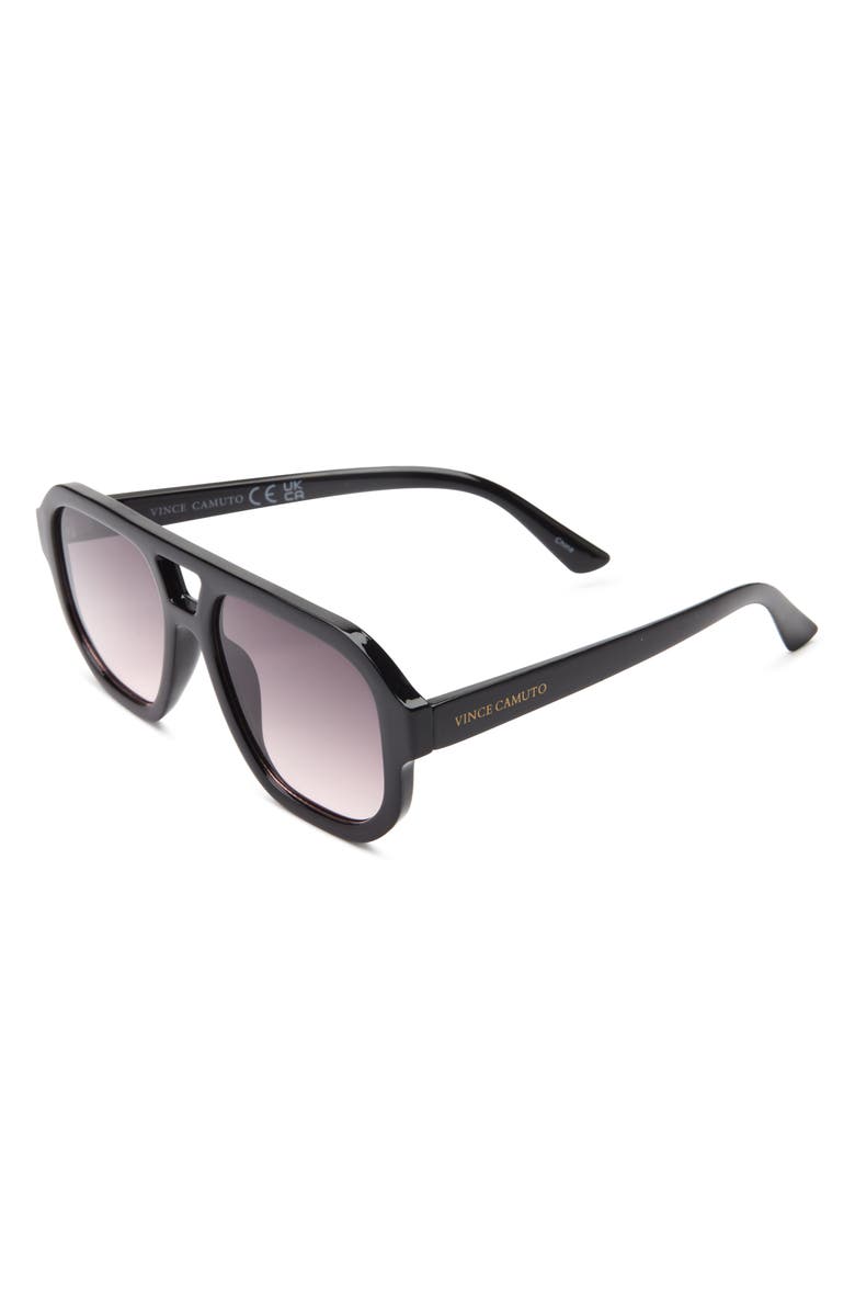 Vince Camuto 128mm Gradient Aviator Sunglasses, Alternate, color, Black