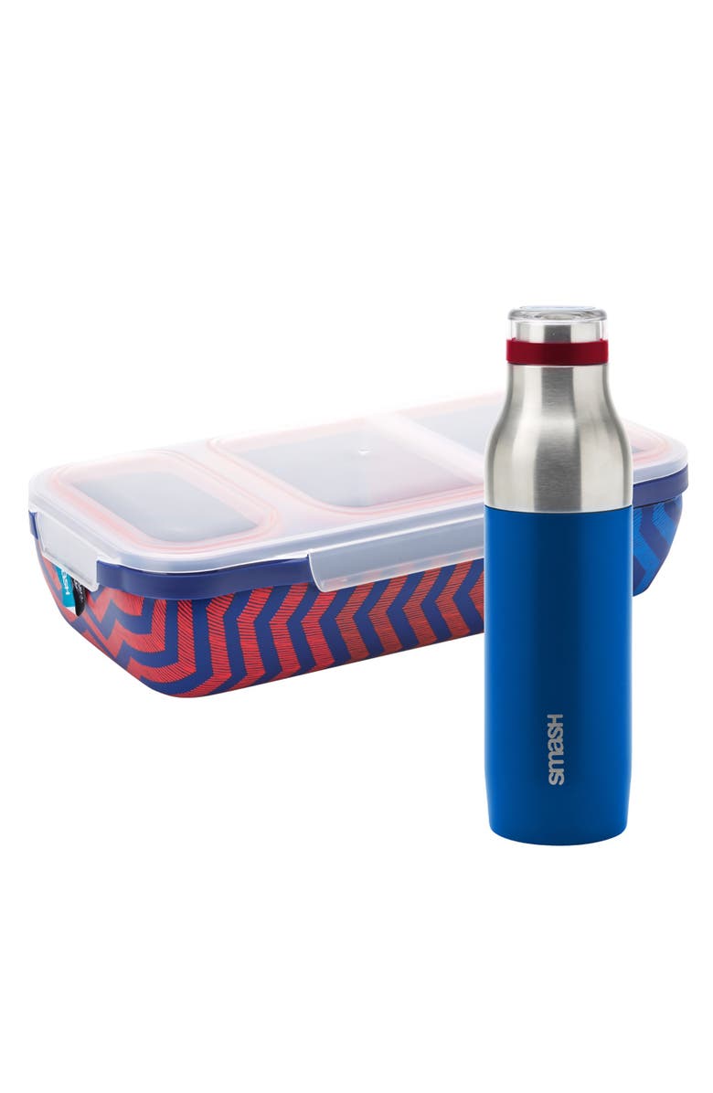 SMASH Bento Switch Up Lunch Box W/ 16.9 fl oz Bottle, Main, color, Multicolored