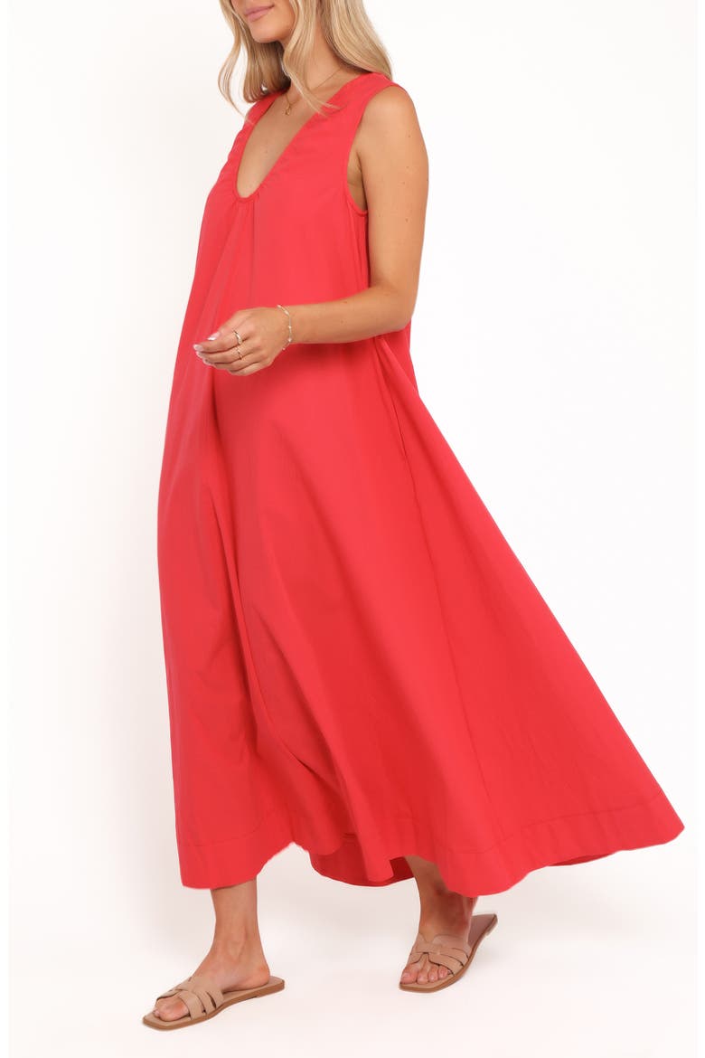 Laurita Cotton Maxi Dress, Alternate, color, RED