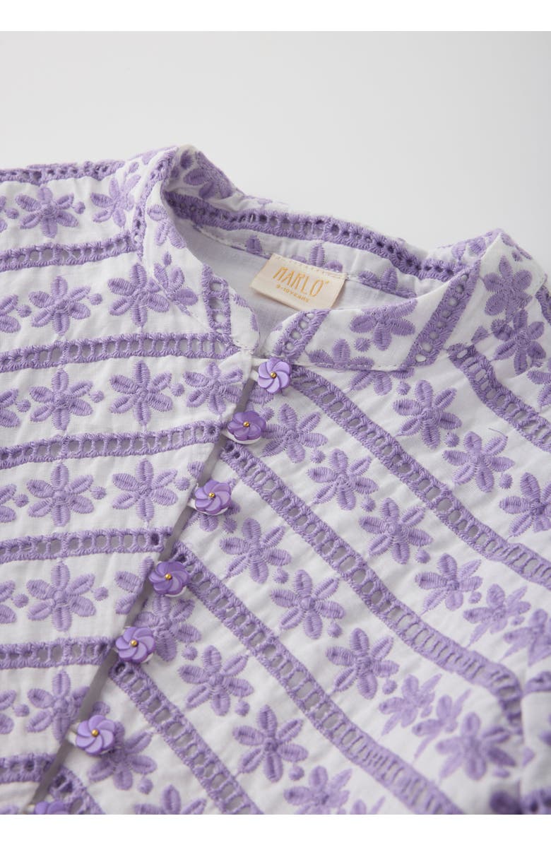 Marlo Kids Odessa Puff Sleeve Mini Dress, Alternate, color, Lavender