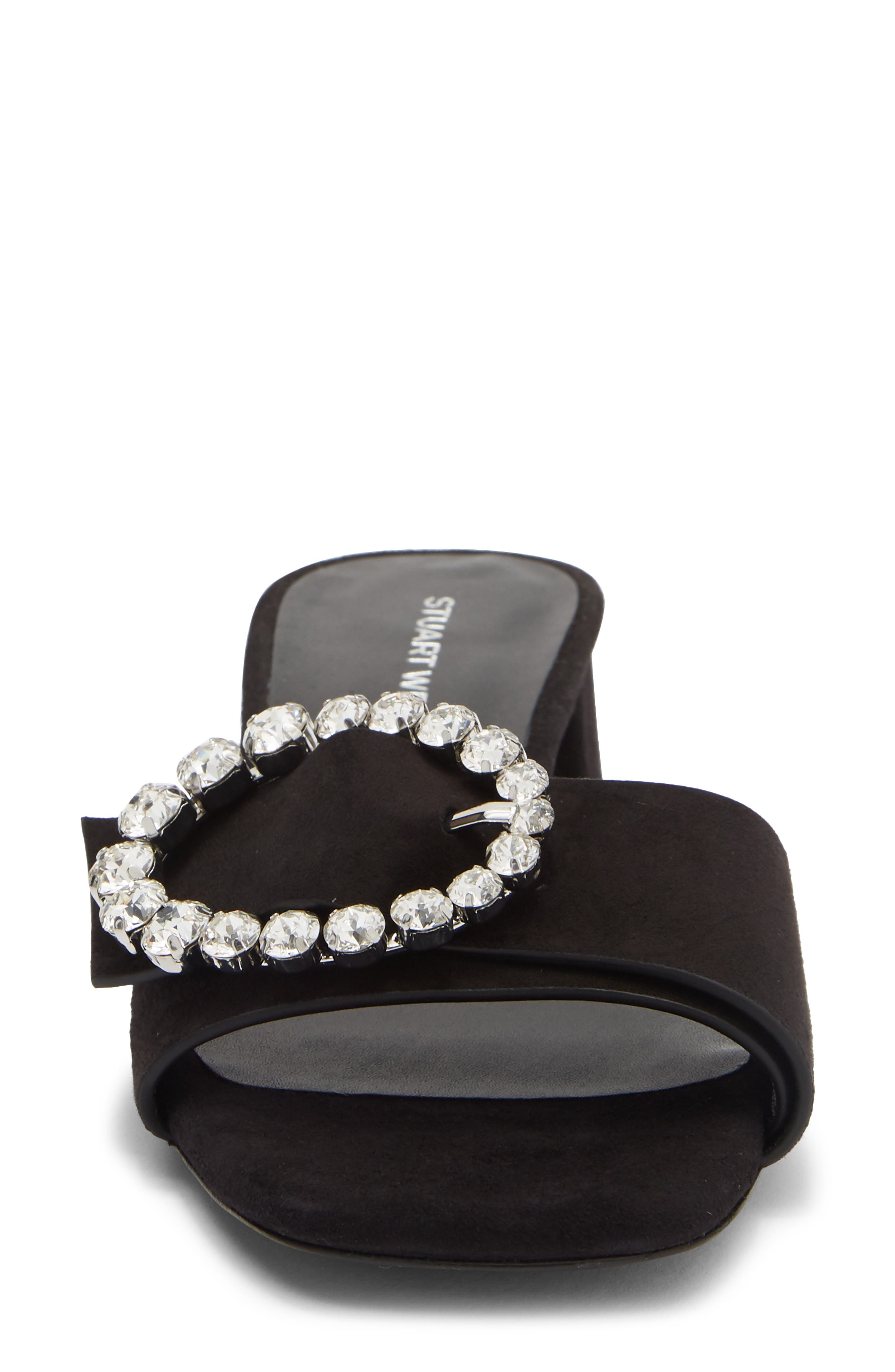 Stuart Weitzman Sloane 35 Slide Sandal, Alternate, color, Black