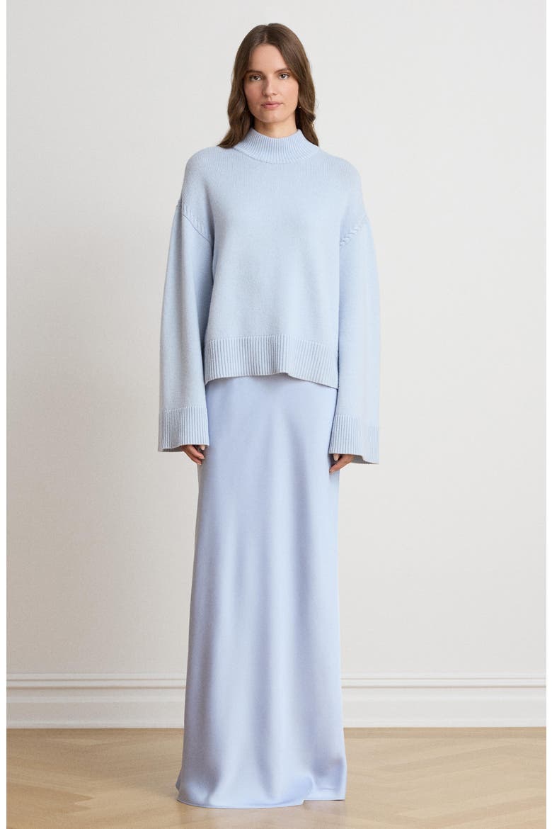 Sharae Maxi Skirt, Alternate, color, ICY BLUE
