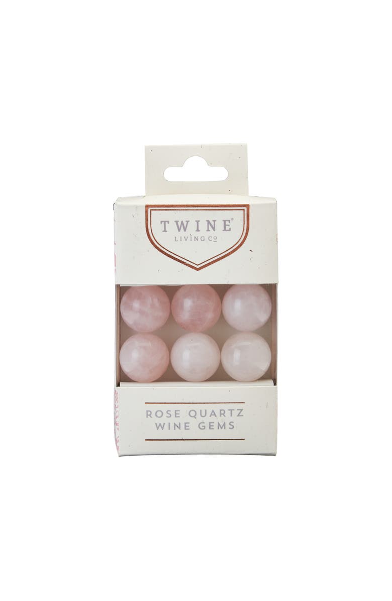 TWINE Rose Quartz Wine Gems Set of 6, Alternate, color, Pink