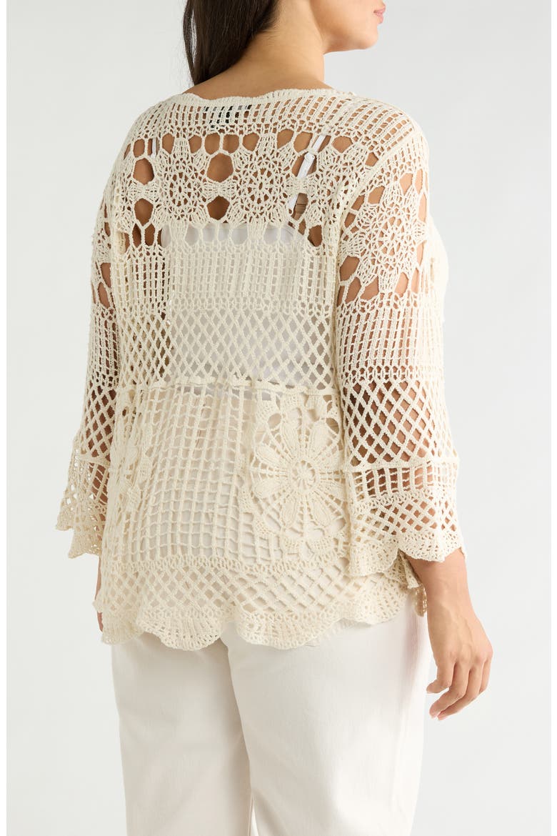 Cotton Crochet Top, Alternate, color, NATURAL