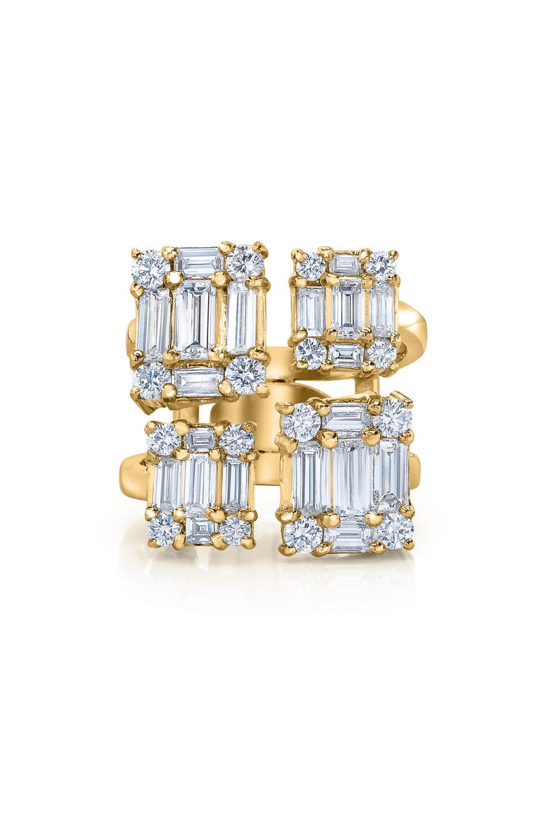 Clarity Quad Cube Diamond Ring, Alternate, color, 18K YELLOW GOLD/ DIAMOND
