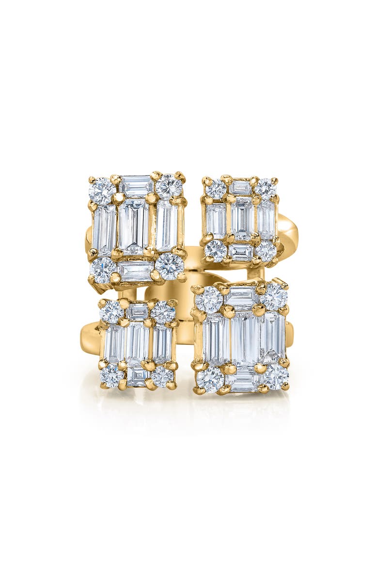 Mindi Mond Clarity Quad Cube Diamond Ring, Alternate, color, 18K Yellow Gold/ Diamond