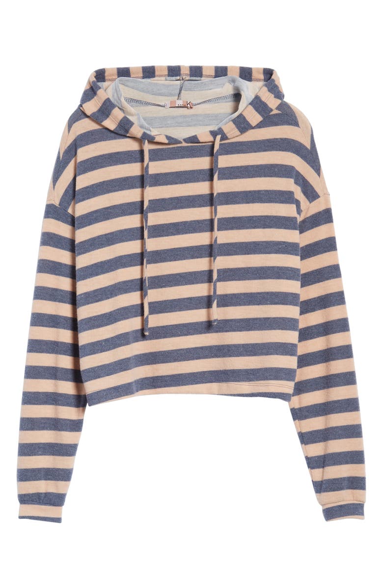 Chloe & Katie Stripe Brushed Hacci Hoodie, Alternate, color,