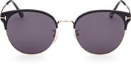 TOM FORD 61mm Round Sunglasses