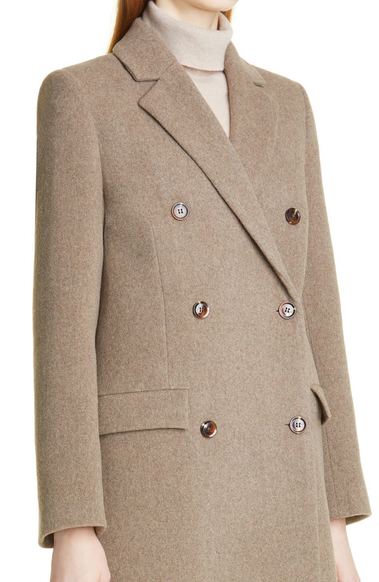 Samsøe Samsøe Falcon Double Breasted Recycled Wool Blend Coat, Alternate, color, 