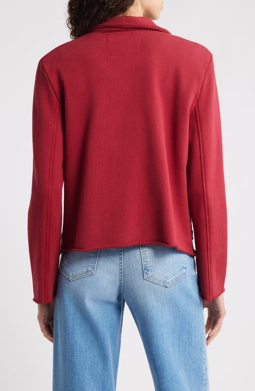 Frank & Eileen Mini Belfast Crop Knit Peacoat In Red