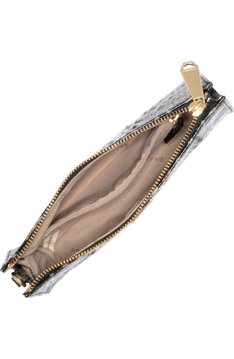 Brahmin Daisy Croc Embossed Leather Wristlet, Alternate, color,