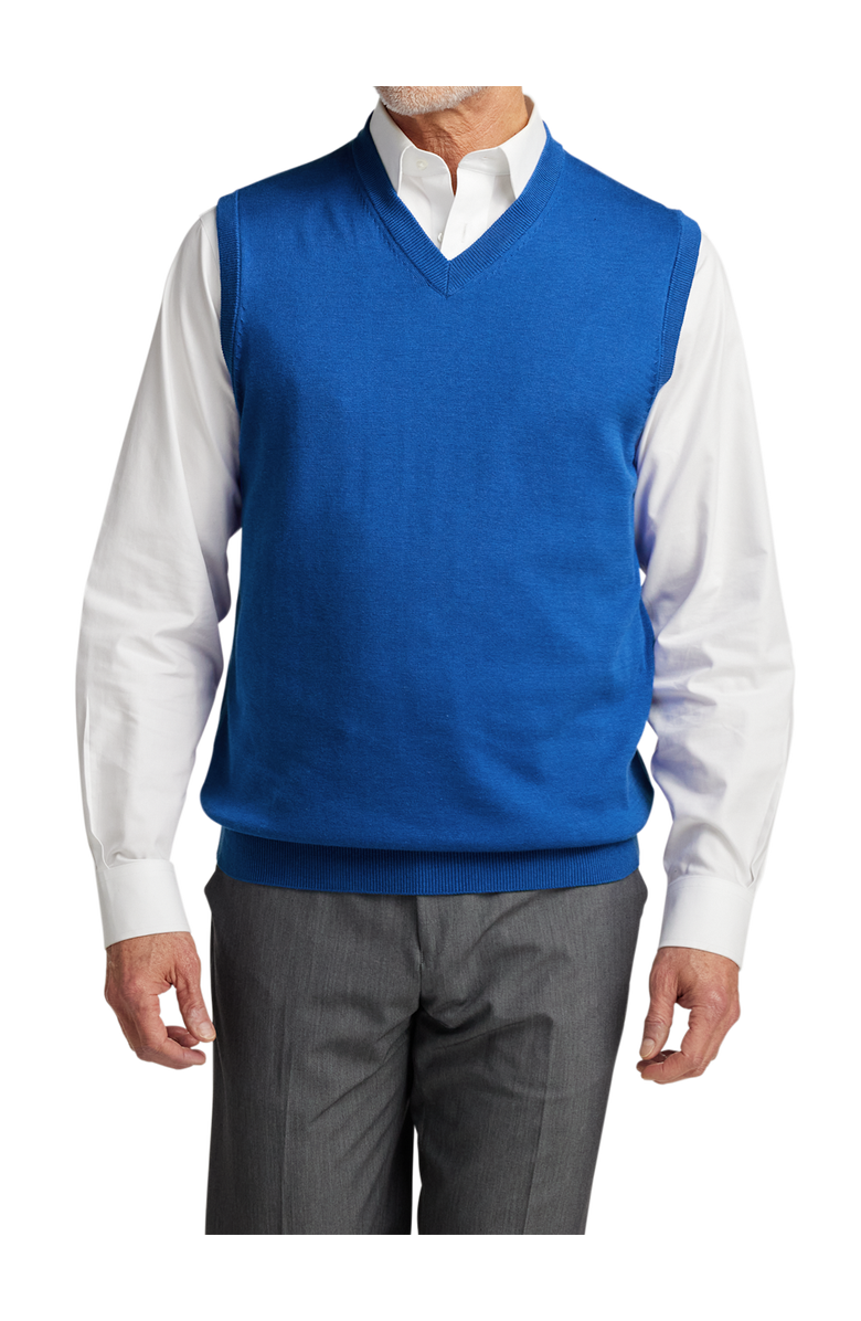 Paul Fredrick Supima Cotton Vest, Alternate, color, Blue
