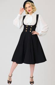 Unique Vintage Corset Pinafore Skirt