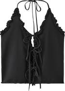 MANGO TEEN Bows Knit Halter Top