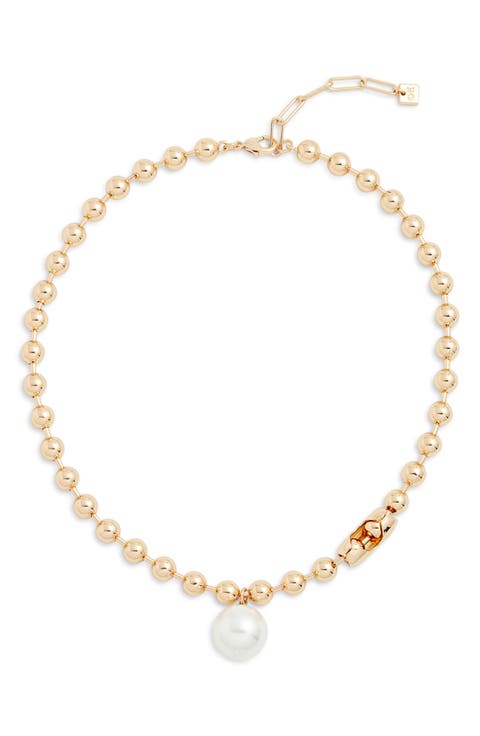 Shotbead Cultured Pearl Collar Necklace