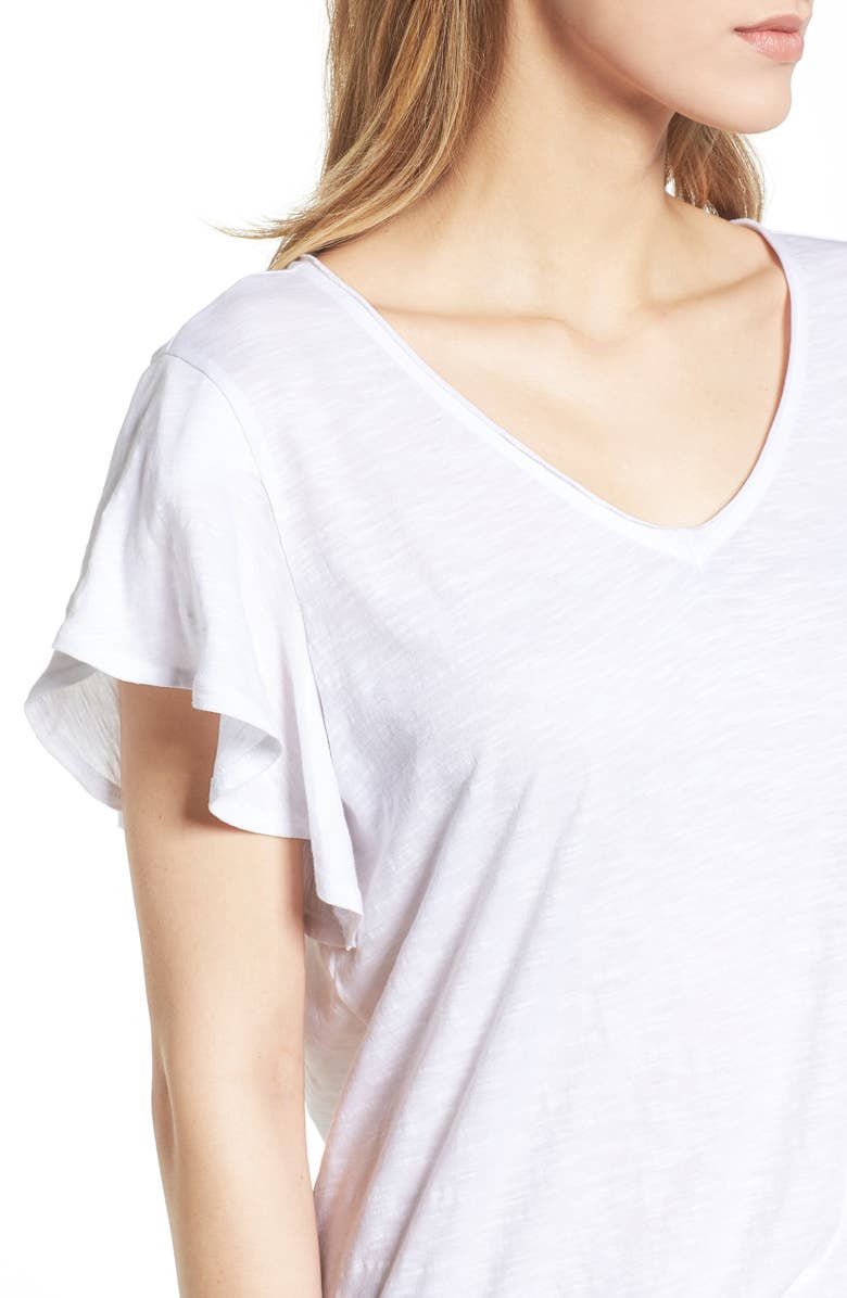 Caslon<sup>®</sup> Flounce Short Sleeve Tee, Alternate, color, 