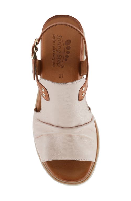 Spring Step Locals Wedge Sandal In Blush Multi