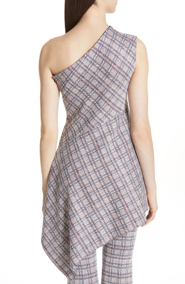 Rosetta Getty One-Shoulder Paneled Jersey Top, Alternate, color,