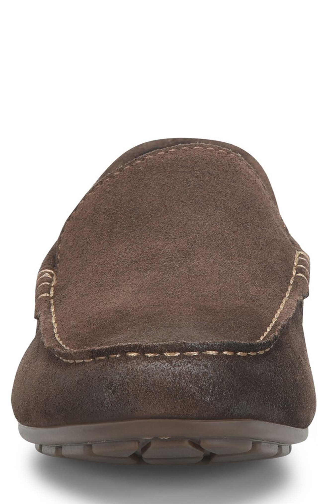 Allan Moc Driver Loafer, Alternate, color, CHOCOLATE SUEDE