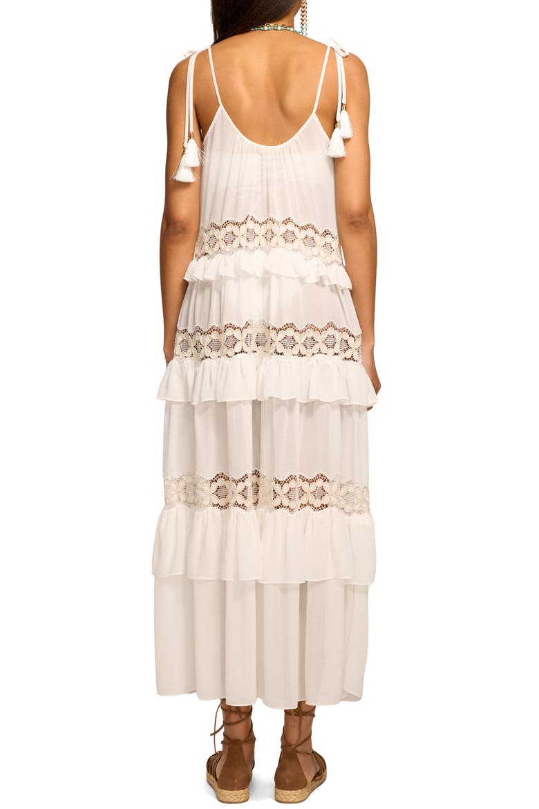 Lisbeth Ruffle Maxi Dress, Alternate, color, WHITE