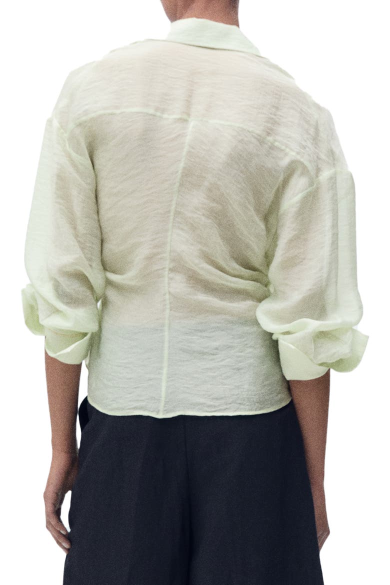 Side Tie Wrap Top, Alternate, color, AQUA GREEN