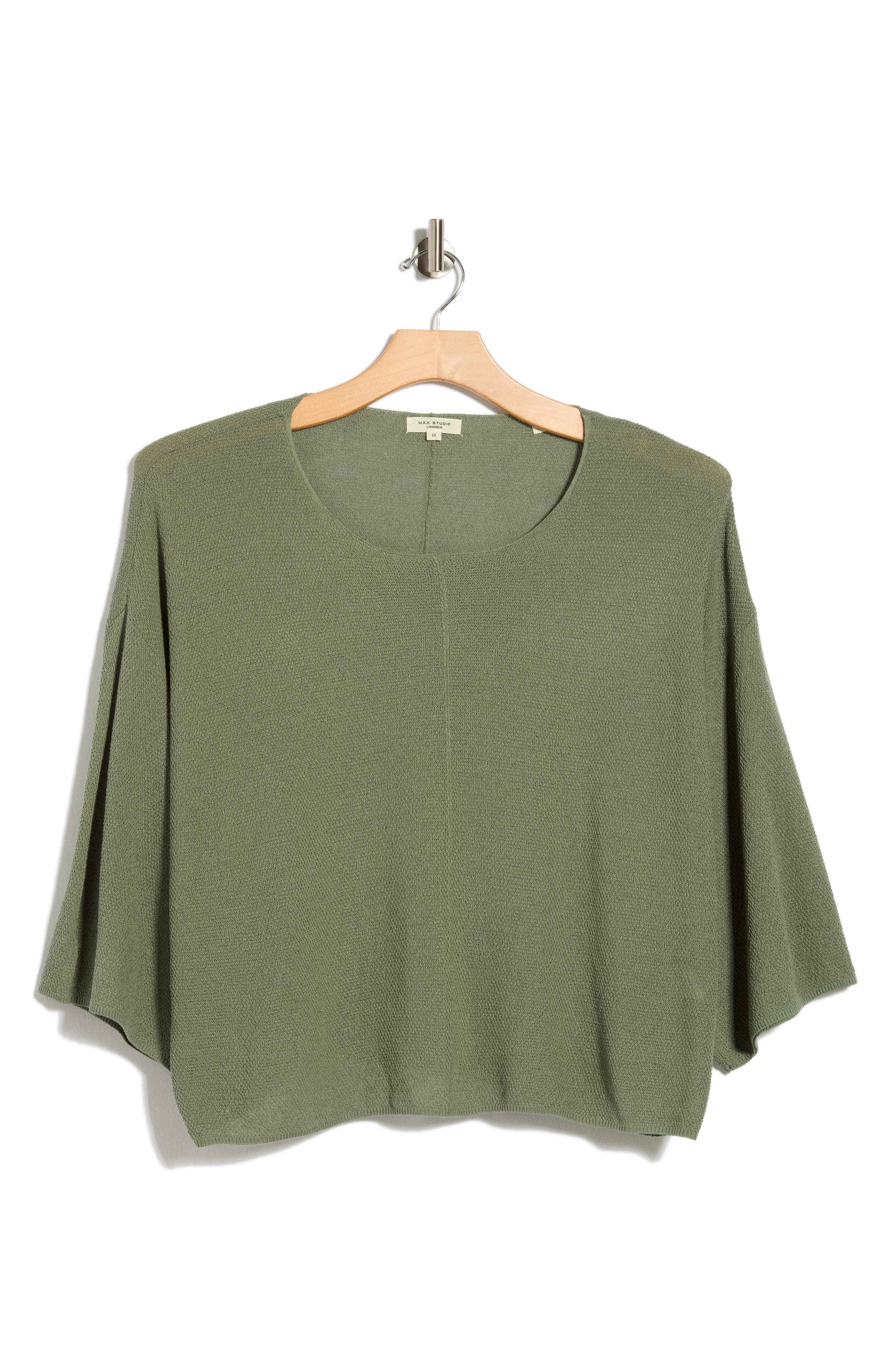 Textured Dolman Sleeve Sweater