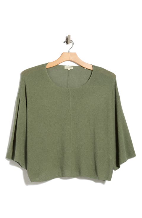 Textured Dolman Sleeve Sweater