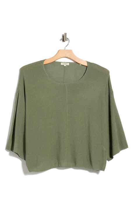 Textured Dolman Sleeve Sweater
