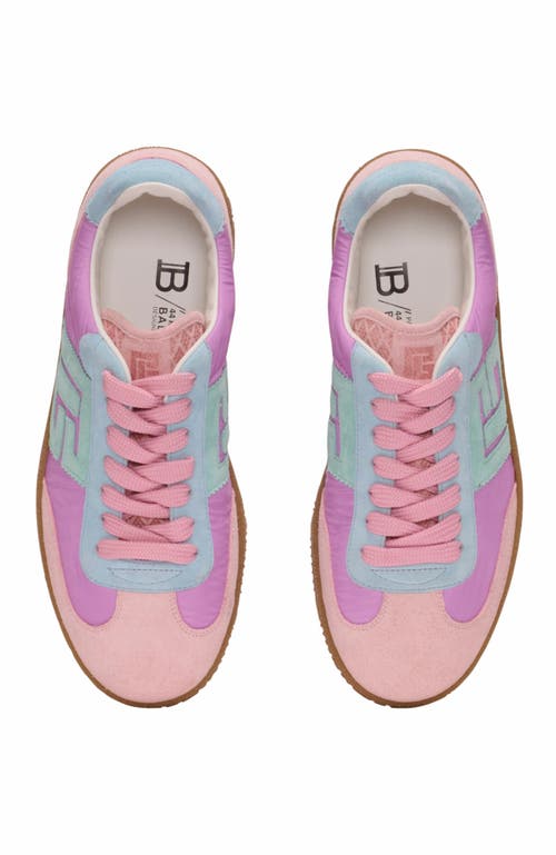 Balmain Swan Suede And Nylon Trainers In Multi