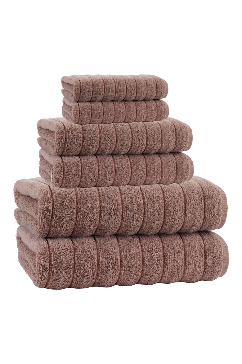 Vague 3-Piece Bath Towel Set, Main, color, BROWN