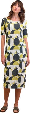 Celtic & Co. Linen Blend Button Back Midi Dress