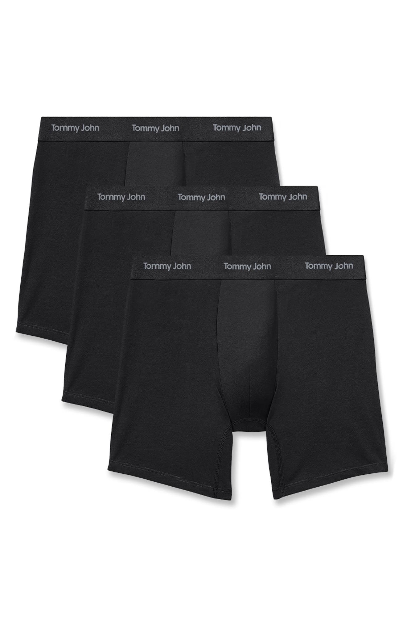 Tommy John Men's 3-Pack Essential Second Skin Modal Blend Boxer Briefs