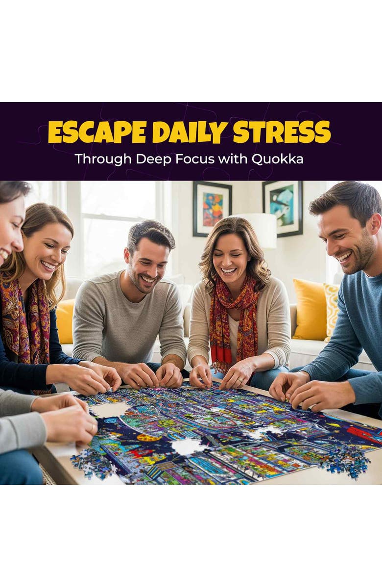 Quokka 1000 Piece Jigsaw Puzzle for Adults - Galactic Tails, Cruise Vistas & Knightly Cats, Alternate, color, Galactic Tails