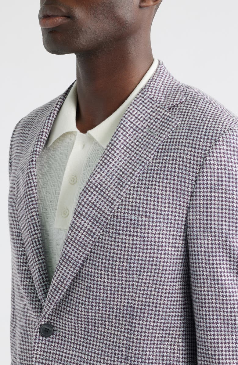 Heritage Gold Purple Houndstooth Wool Blend Sport Coat, Alternate, color, Purple