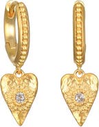 Satya Jewelry Loving Heart Huggie Earrings