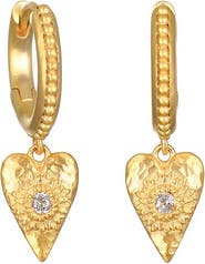 Satya Jewelry Loving Heart Huggie Earrings
