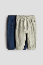 H&M 2-pack Cotton Muslin Trousers