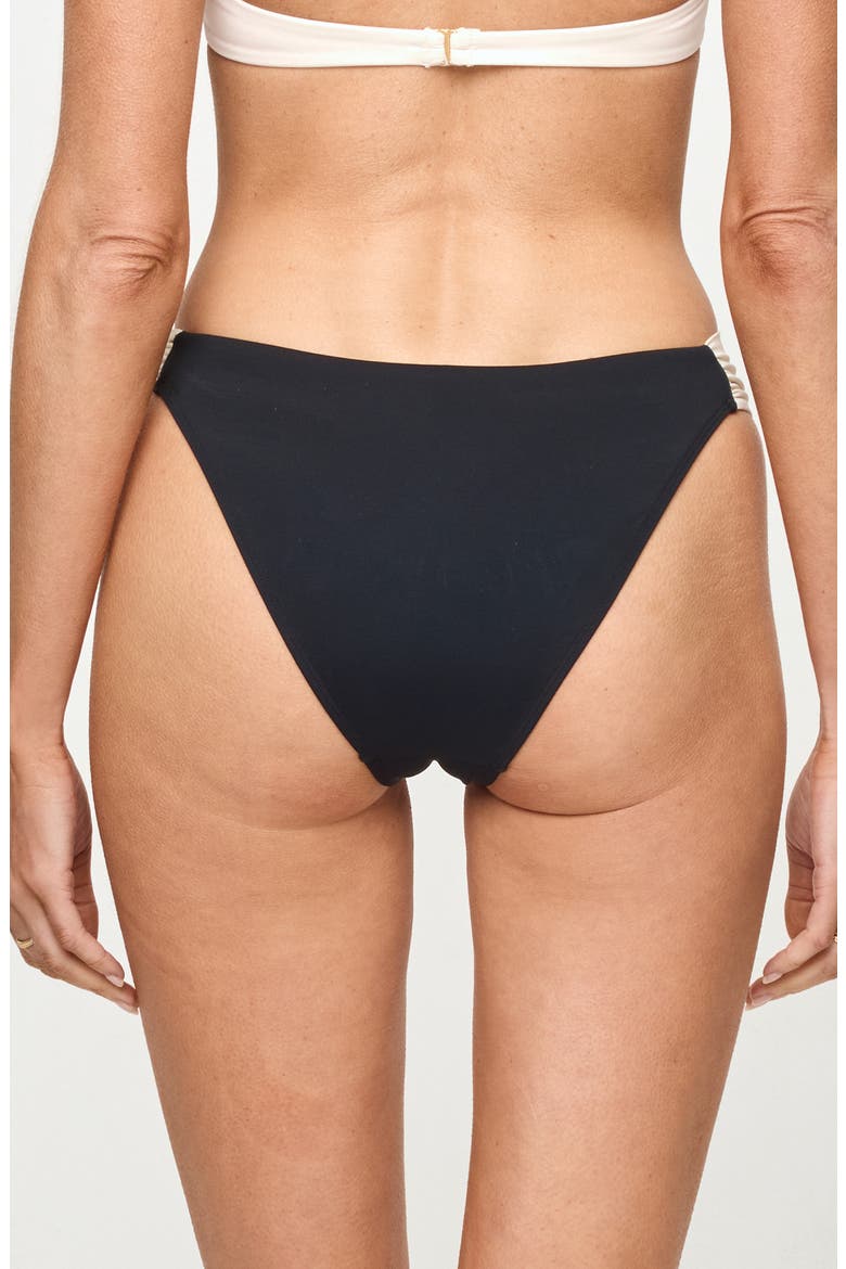 Dolce Full Bikini Bottoms, Alternate, color, BLACK/ CREAM