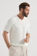 Brunello Cucinelli Cotton English rib knit polo
