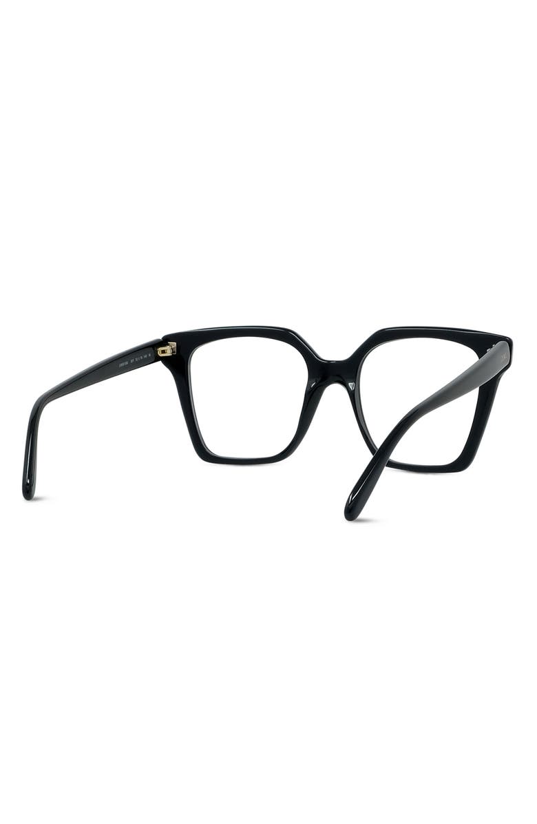 Loewe Slim 52mm Geometric Optical Glasses, Alternate, color, Shiny Black