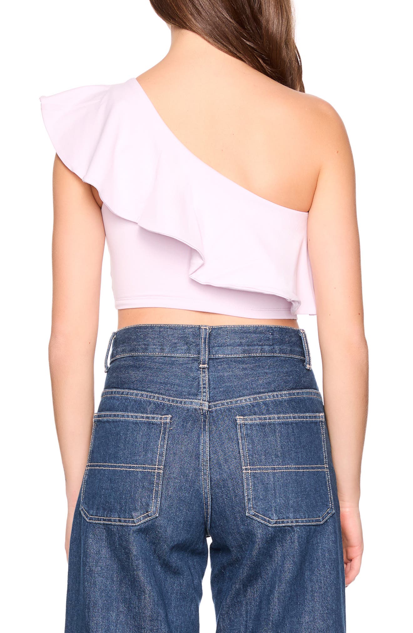 Flutter One-Shoulder Crop Top - image 2