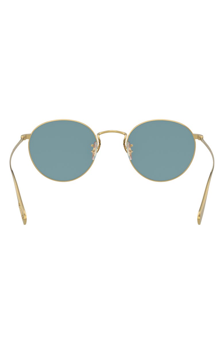 Oliver Peoples Coleridge Sun 50mm Tinted Round Sunglasses, Alternate, color, Gold