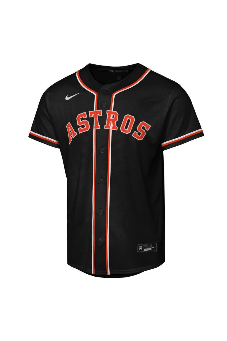 Youth Nike Jose Altuve Black Houston Astros Fashion Replica Player Jersey, Alternate, color, Black