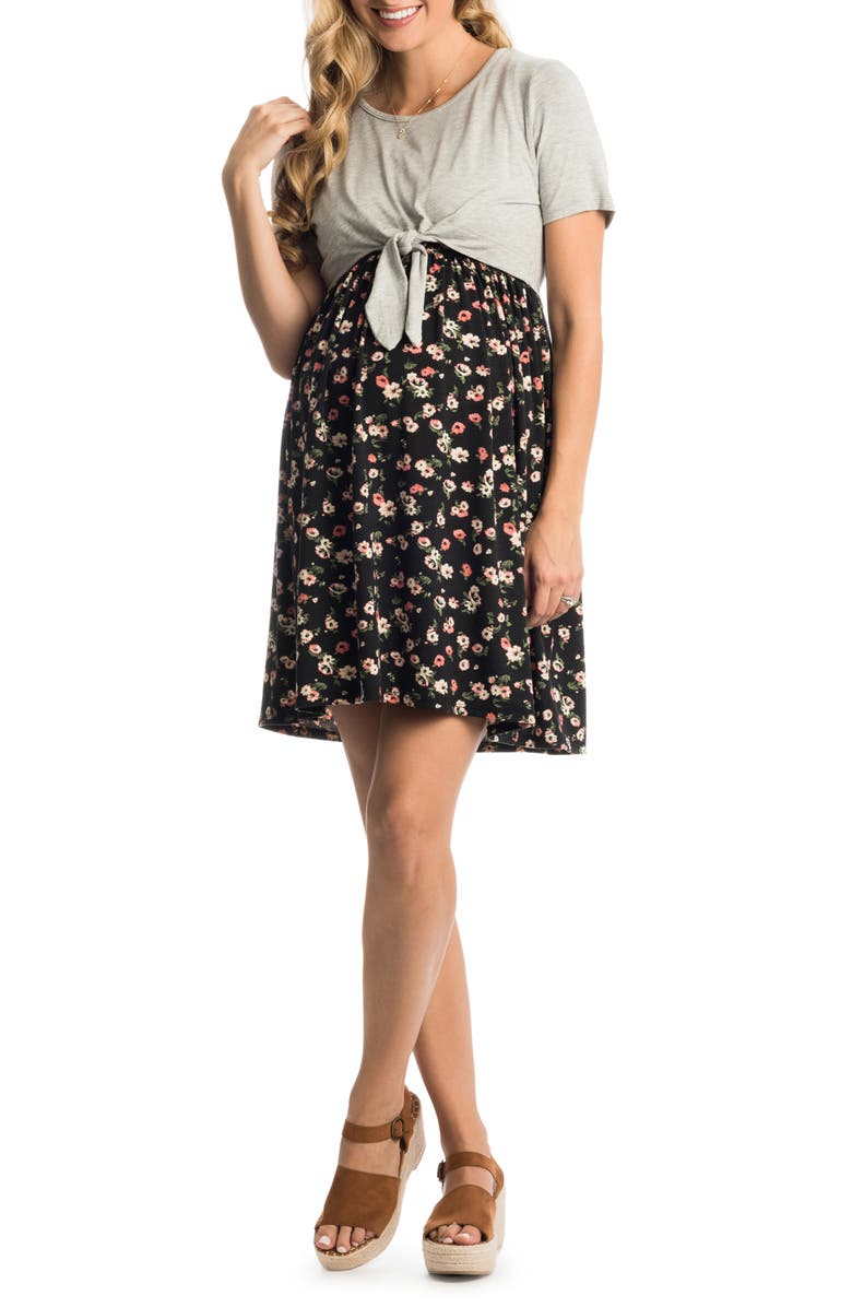 Everly Grey Lehua Maternity/Nursing Babydoll Dress, Main, color,