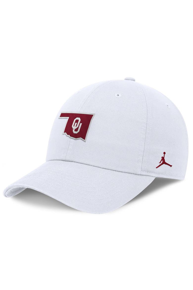 Men's Jordan Brand White Oklahoma Sooners Club Dri-FIT Adjustable Hat, Main, color, White