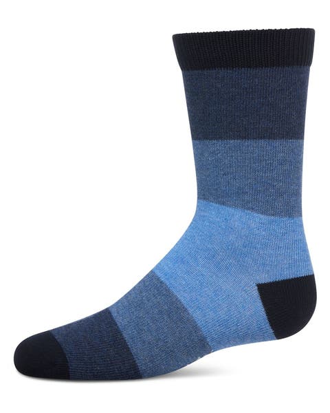 Ombre Color Block Crew Sock (Big Kid)
