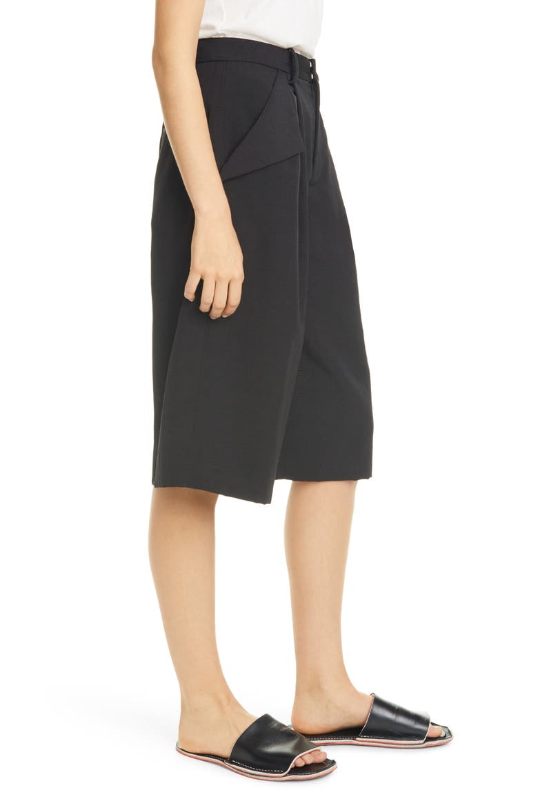 Gordon Pleated Bermuda Shorts, Alternate, color, BLACK