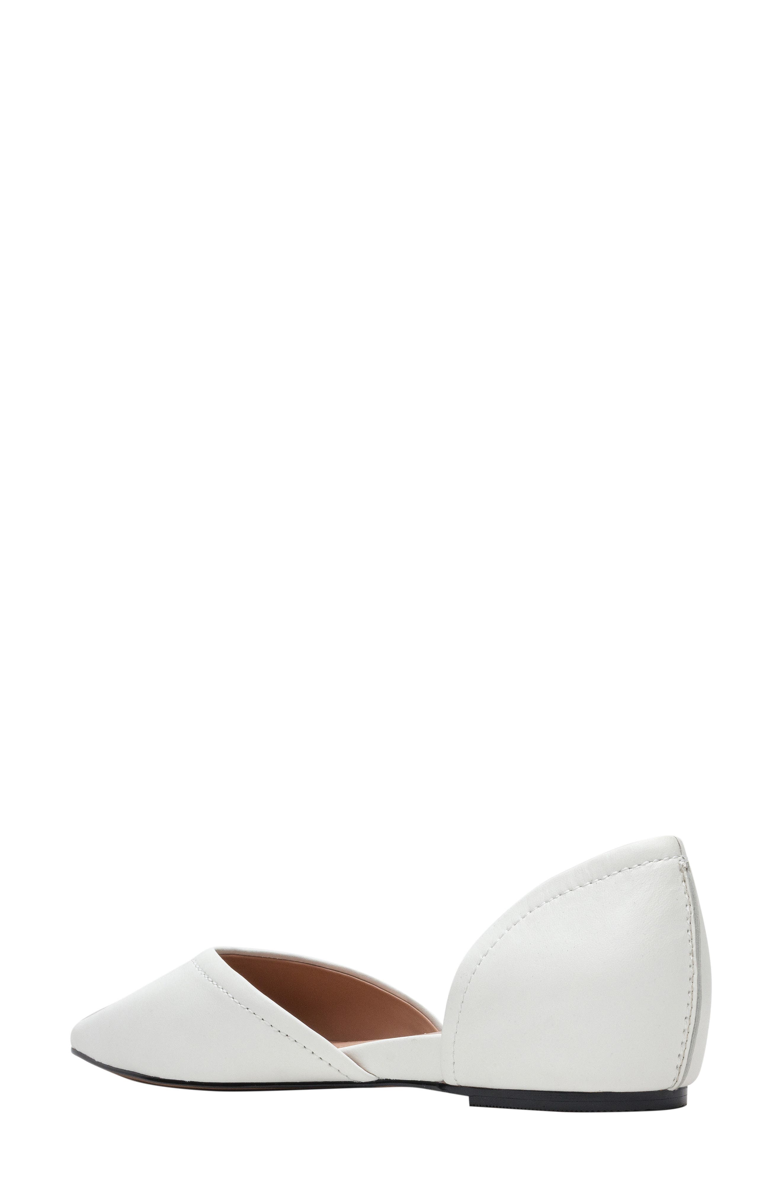 Doria Pointed Toe Flat, Alternate, color, EGGSHELL