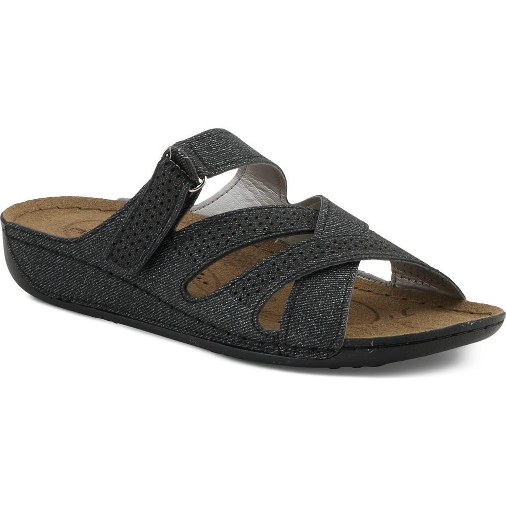 Flexus By Spring Step Karl Slide Sandal In Grey